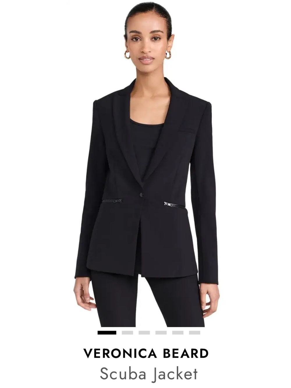 Veronica Beard Black Scuba Blazer
